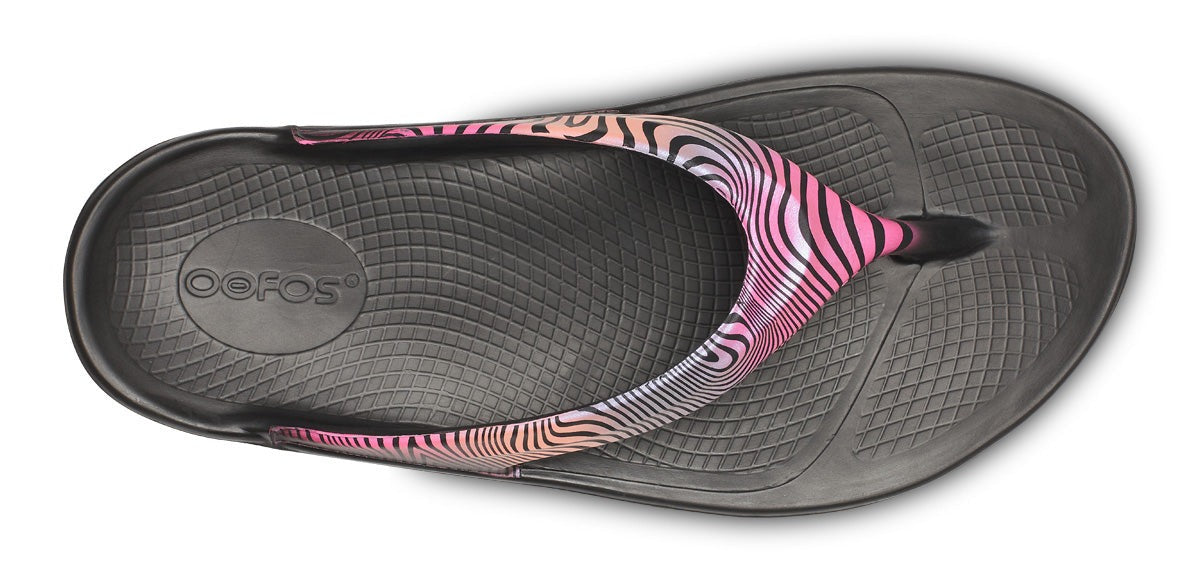 OOFOS OOlala Women’s Limited Sandal – Disco Zebra