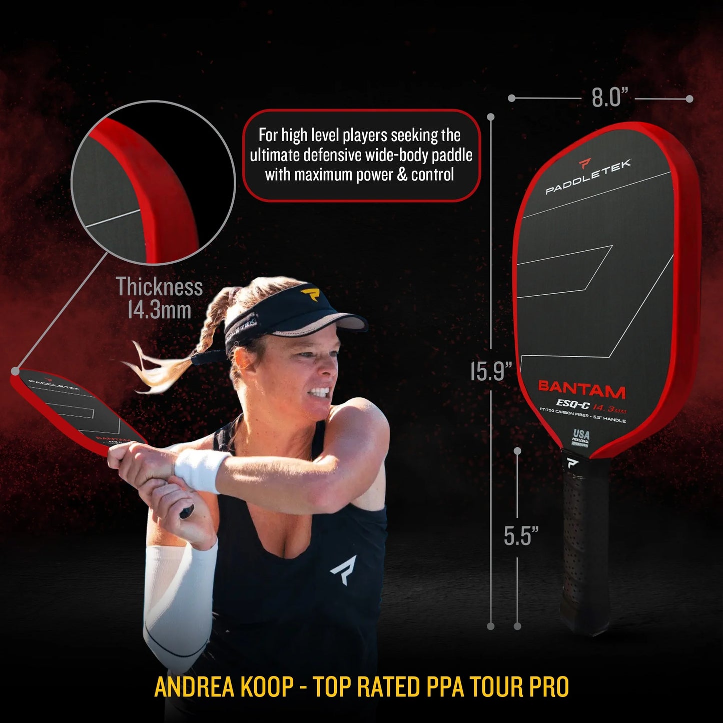 Paddletek paddle specs