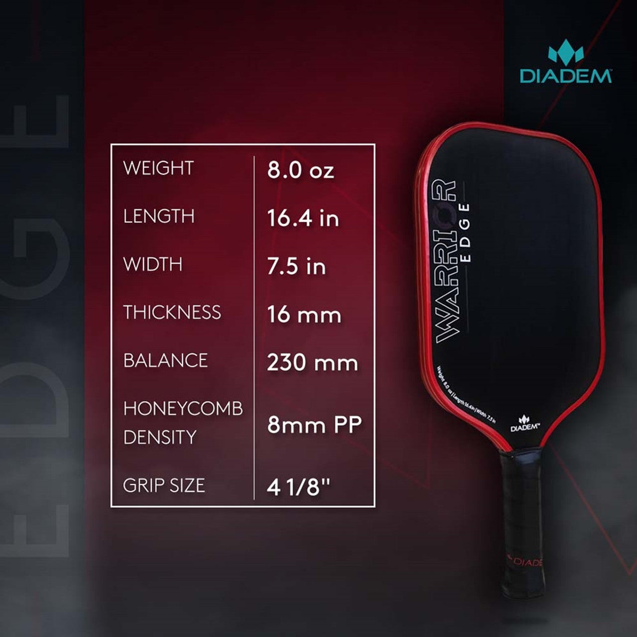 diadem warrior edge specifications