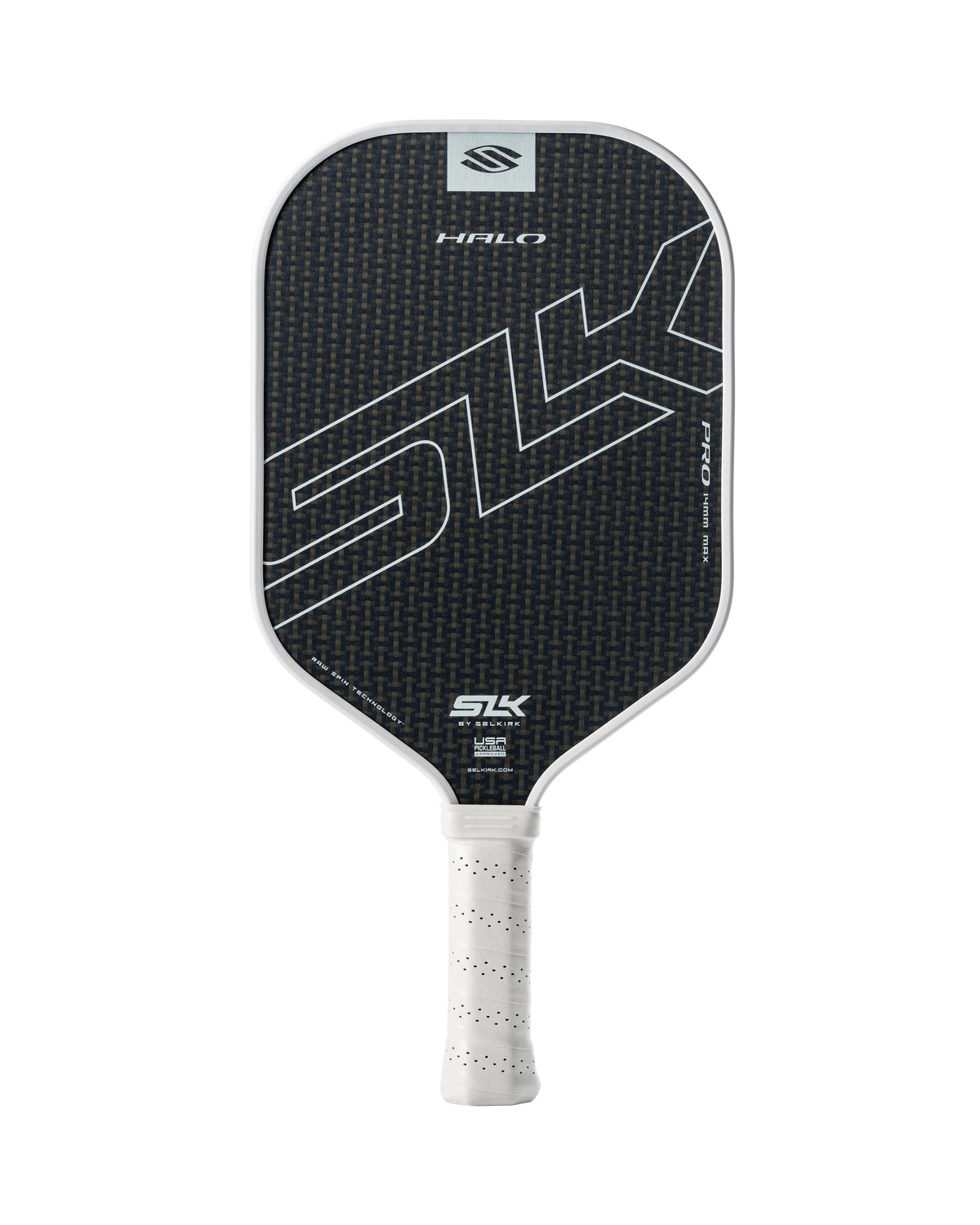 Selkirk SLK Halo Pro Max Pickleball Paddle USED – T700 Raw Carbon Fiber Face, 14mm Hybrid Core, Large Sweet Spot, Spin, Power and Control Paddle for Intermediate to Advanced Players