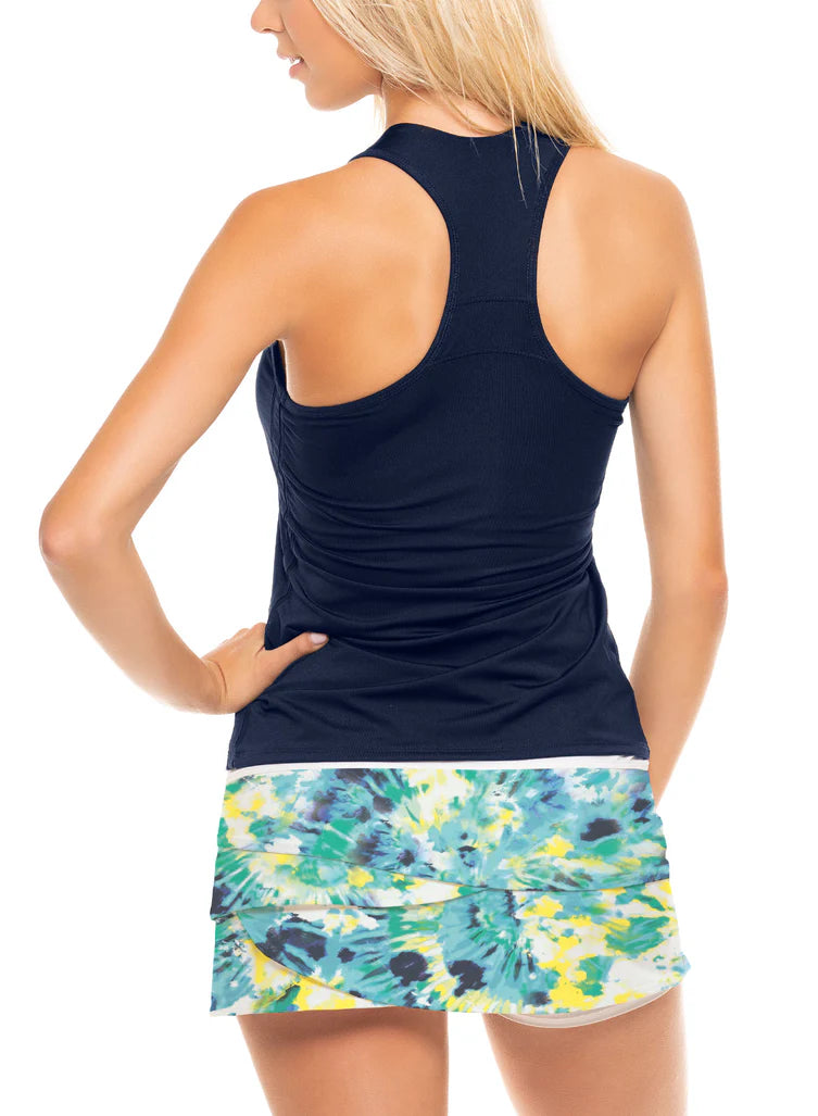 Lucky in Love V-Neck Tank with Built-In Bra – Women’s Pickleball Court Performance Top