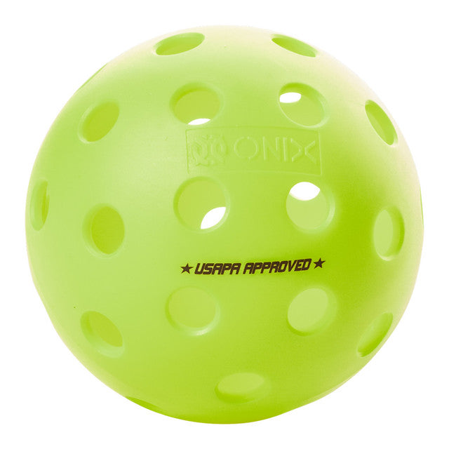 100 green Onix Fuse G2 outdoor pickleballs with 40-hole design, displayed against a white background.
