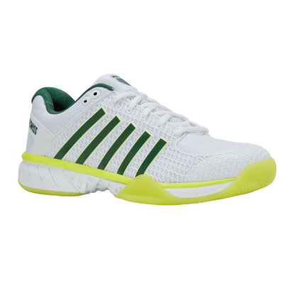 K-Swiss Express Light Men's Pickleball Shoe White/Neon Lime/Eden **Ships Next Day Air FREE**