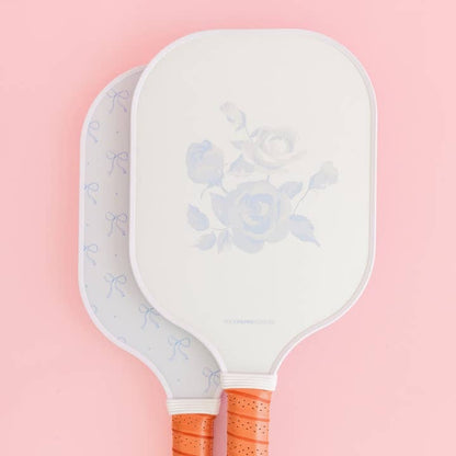 Coquette Blue Rose & Bow Double-Sided Pickleball Paddle