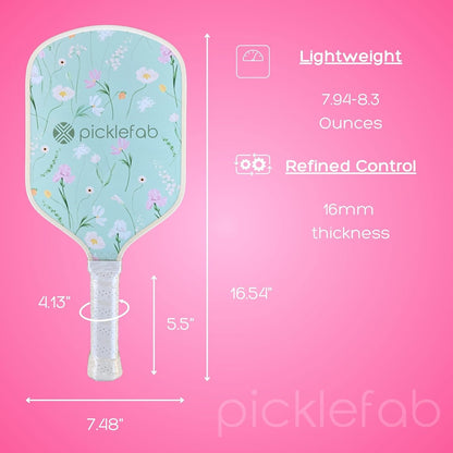 Picklefab Women’s Lightweight Pickleball Paddle – 8oz Beginner-Friendly Performance Paddle