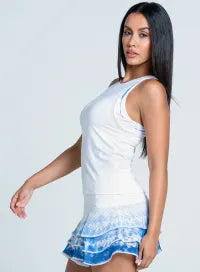 Lucky in Love Shibori Stripe Tank with Bra