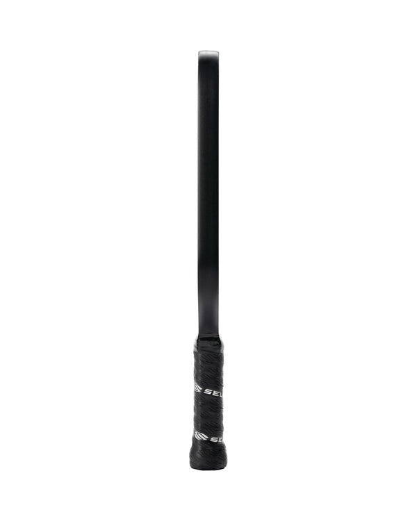 Black paddle with grip on a white background