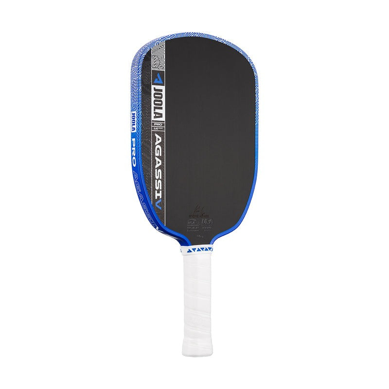 JOOLA Agassi Pro V Andre Agassi Royal Blue Pickleball Paddle – Textured Carbon, 16 mm