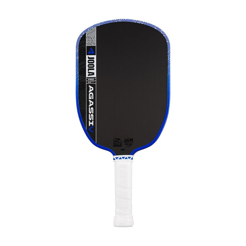 JOOLA Agassi Pro V Andre Agassi Royal Blue Pickleball Paddle – Textured Carbon, 16 mm