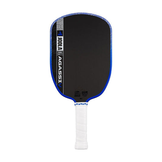 JOOLA Agassi Pro V Andre Agassi Royal Blue Pickleball Paddle – Textured Carbon, 16 mm