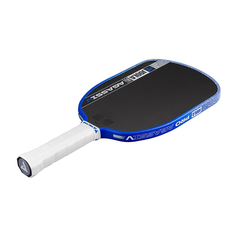 JOOLA Agassi Pro V Andre Agassi Royal Blue Pickleball Paddle – Textured Carbon, 16 mm