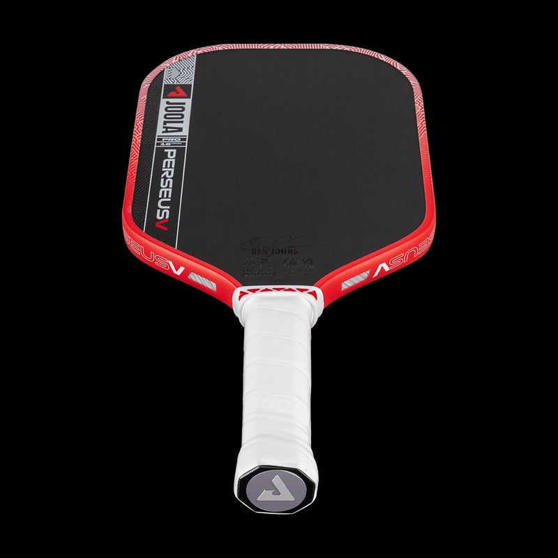 JOOLA Perseus Pro V Ben Johns Blaze Red Paddle – Textured Carbon, 16 mm