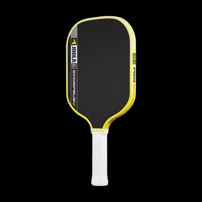 JOOLA Scorpeus Pro V Anna Bright Yellow Pickleball Paddle – Textured Carbon, 16 mm