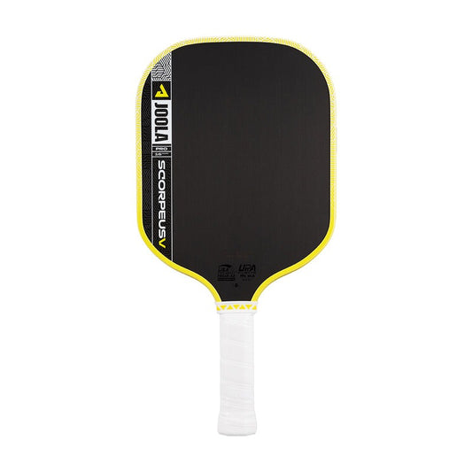 JOOLA Scorpeus Pro V Anna Bright Yellow Pickleball Paddle – Textured Carbon, 16 mm