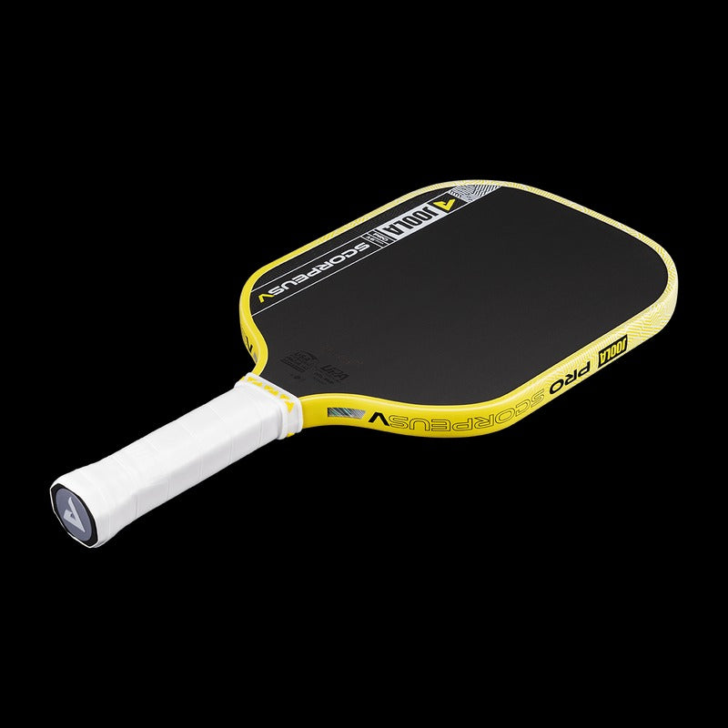 JOOLA Scorpeus Pro V Anna Bright Yellow Pickleball Paddle – Textured Carbon, 16 mm