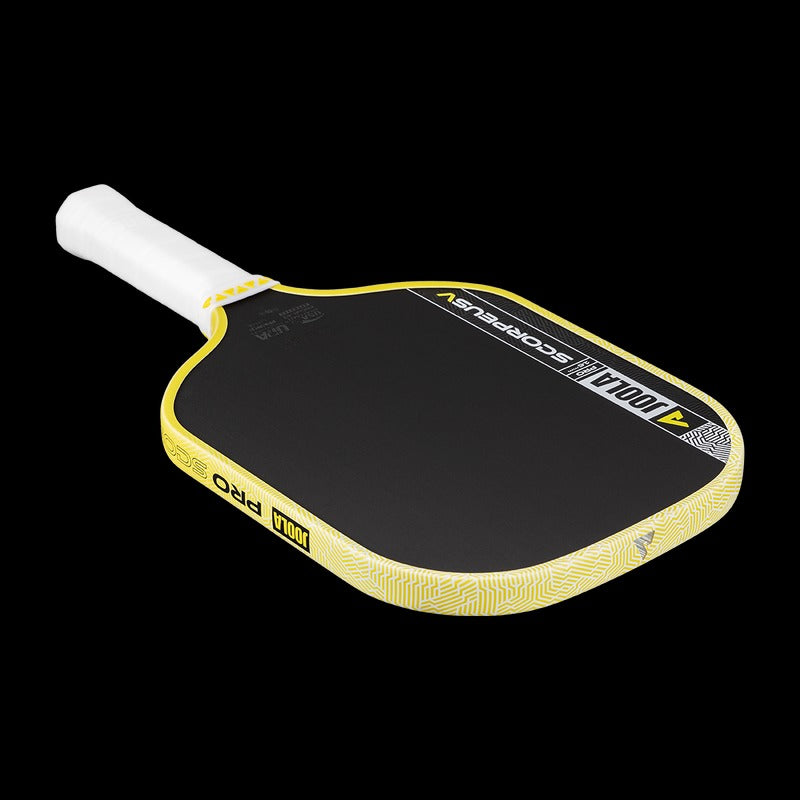 JOOLA Scorpeus Pro V Anna Bright Yellow Pickleball Paddle – Textured Carbon, 16 mm