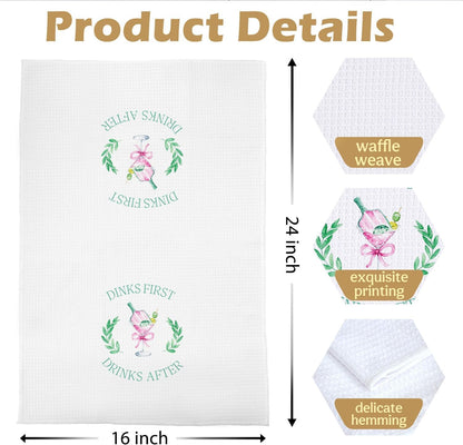 Pickleball Martini Kitchen Towels Set