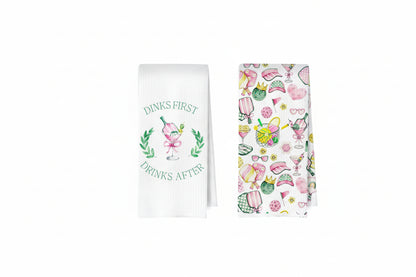 Pickleball Martini Kitchen Towels Set