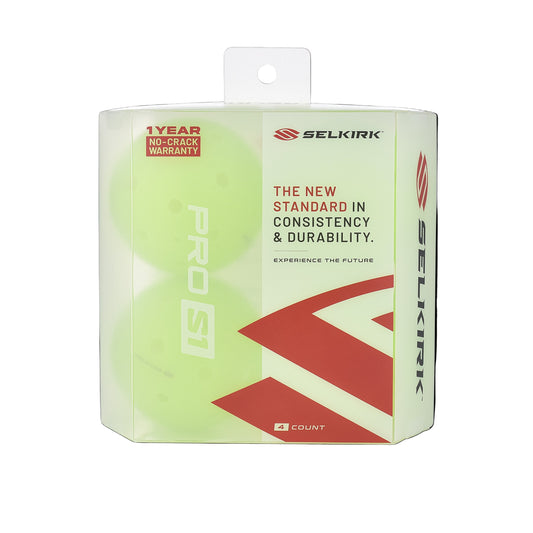 Selkirk Pro S1 packaging with branding and product information on a white background