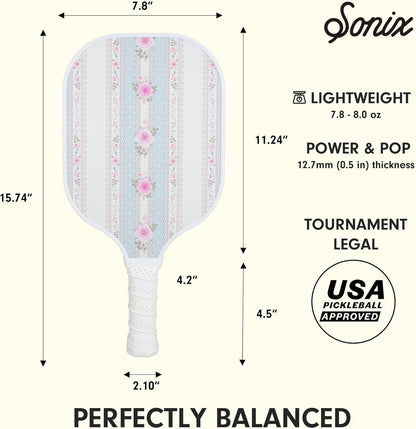 Sonix Patchwork Cottage Floral Pickleball Paddle – USAPA Approved Double-Sided Composite Paddle
