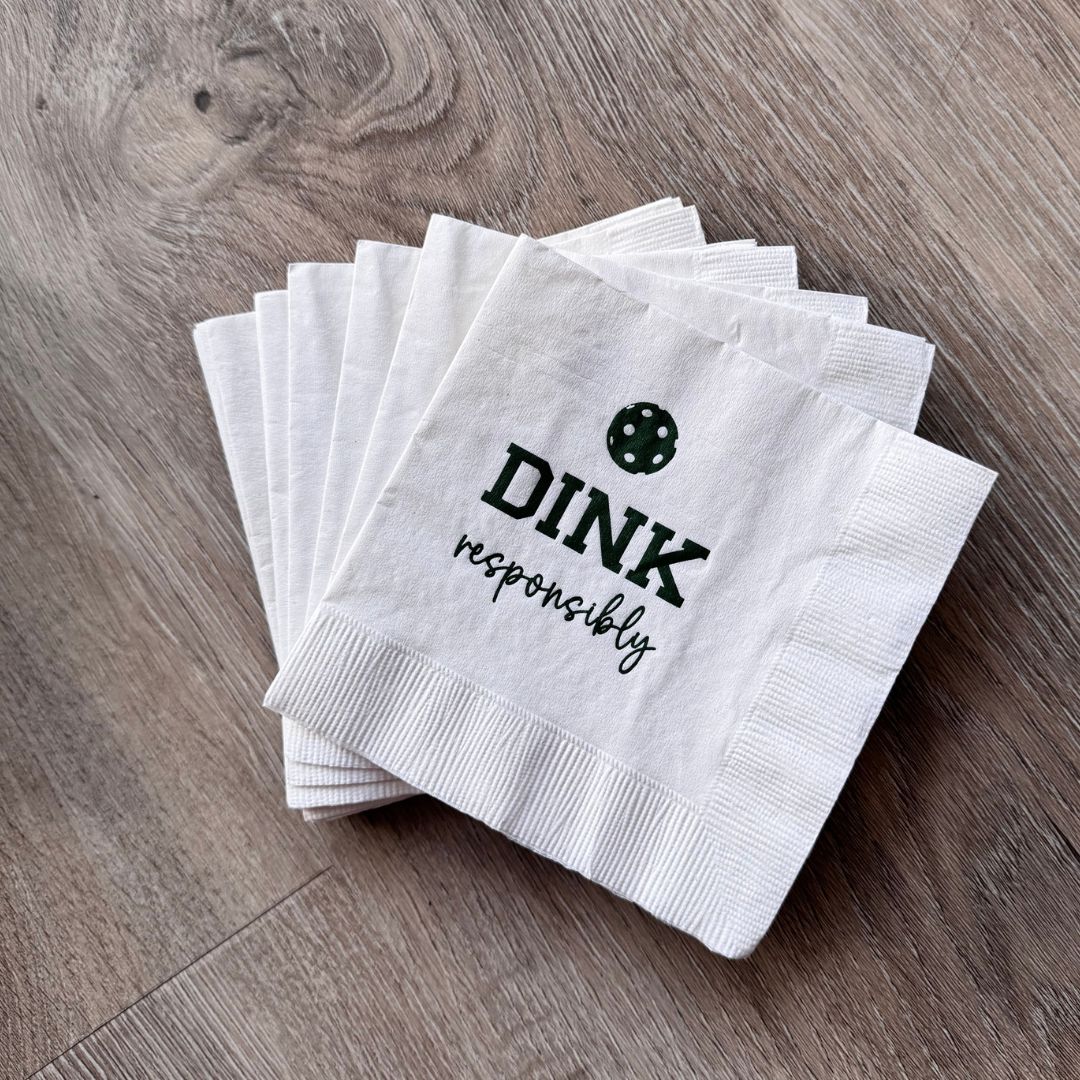 DINK Responsibly Cocktail Napkins  Funny Bar Napkins for Couples, Parties & Gifts