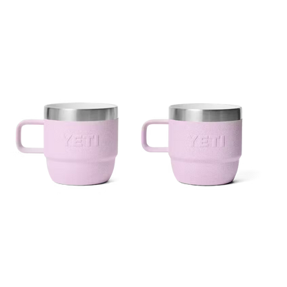 YETI Rambler Cherry Blossom Mug –Qty 2- 6oz Stackable Insulated Espres